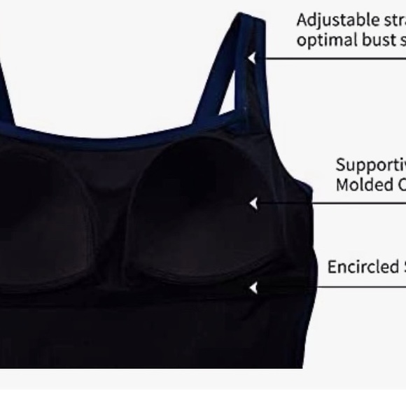 Hilor Women's One Piece Swimsuits Shirred Tank Swimwear Vintage Tummy Control - Picture 6 of 6